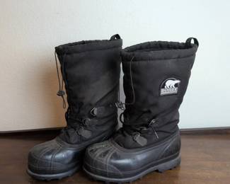 Lot #160 - Sorel Glacier Men's Insulated Winter Snow Boots – Black – Size 12