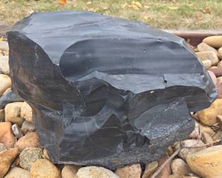 Lot 317 Large Natural Black Obsidian Rough Stone Raw Volcanic Glass