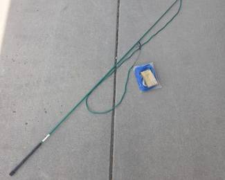 Lot 299 Green Lunge Whip and Blue 10ft Lead Rope