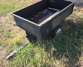 Lot 351 Heavy Duty Steel Utility Cart with Hitch and Pneumatic Tires