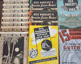 Lot 057 Vintage Hawaiian Steel Guitar Sheet Music Instruction Booklet Collection Nick Manoloff