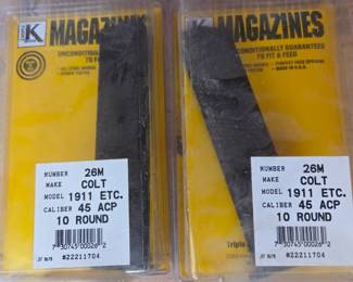 Lot 264 Pair of Triple K Colt 1911 .45 ACP 10Round Magazines Model 26M