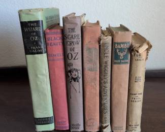 Lot 061 Lot of 7 Vintage Childrens Hardcover Books Wizard of Oz, Black Beauty, Bambi More