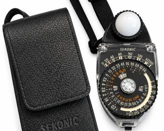 Medidor de Luz Sekonic Vintage e Estojo