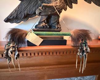 Native American bears paw medicine rattle