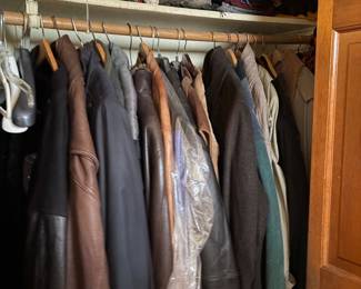 men's leather coats, boots, casual jackets
