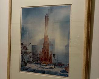 The Magnificent Mile Tom Lynch watercolor signed print