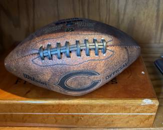 vintage look leather Chicago Bears football
