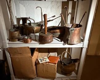 mix of vintage copper pieces