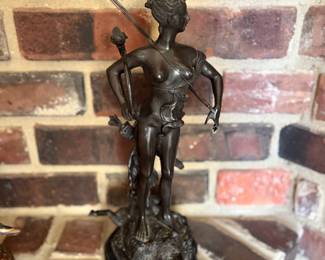 Diana Bronze Hunt statue