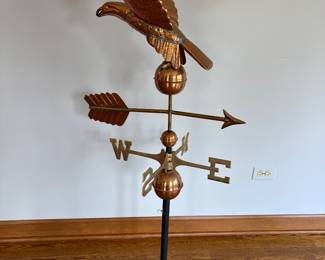 49" tall mounted copper weathervane - eagle