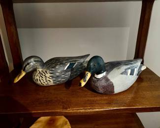 papier mache duck decoys (2) made in Italy