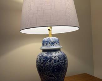 blue and white urn lamp