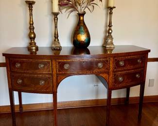 Baker Furn. Historic Charleston Mahogany side board 76.5” x 26”d x38” h