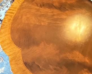 Baker Historic Charleston Mahogany dining room table with 1 leaf. 86:” x 46” with leaf