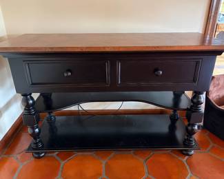 Arhaus Cobrizo hammered copper top sideboard 56L x 21D x 36H