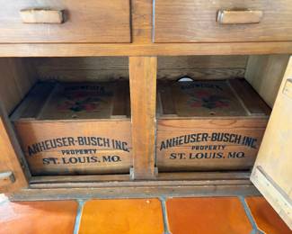 vintage Anheuser-Busch wood crates (3 available)