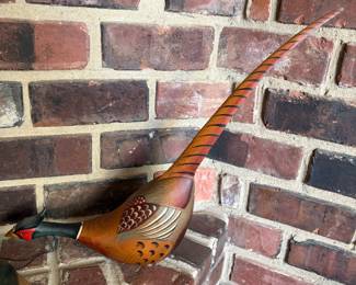 Carved wood pheasant, Big Sky Carvers 2012