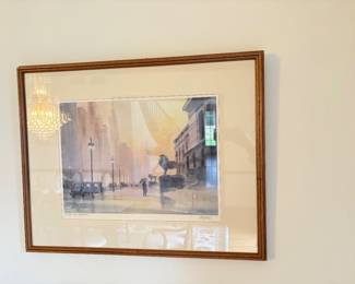 Michigan Avenue Memories - Tom Lynch watercolor signed print