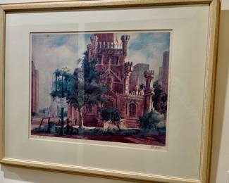 Lost In The Rush Tom Lynch watercolor signed print