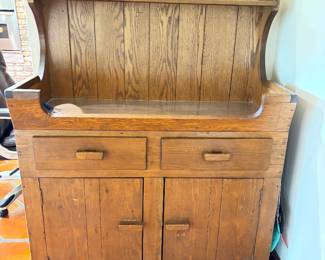 antique oak dry sink 40W x 52H x 17D