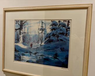 Home For Christmas -Tom Lynch watercolor signed print of Lincoln Park