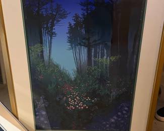 vintage forest print