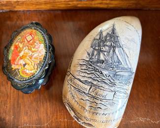 small Russian box + scrimshaw