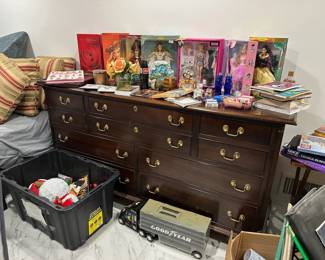 Dresser, Books, Barbie Dolls - NIB