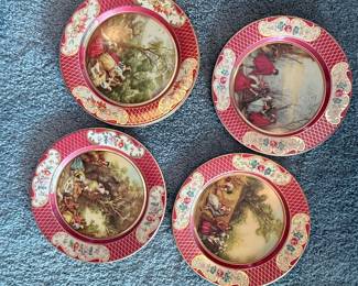 Vintage Lancret Le Printemps Metal Plates