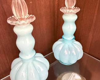 Vintage Fenton blue cologne bottle 