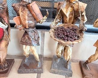 Vintage Mexican Paper Mache Folk Art Sculptures 