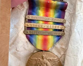 World War II Victory Medal Defense Sector 3 campaign bars