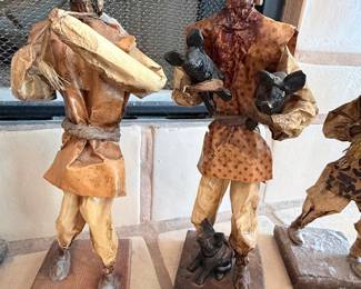 Vintage Mexican Paper Mache Folk Art Sculptures 