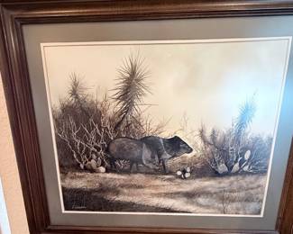 A. Hinojosa signed artwork