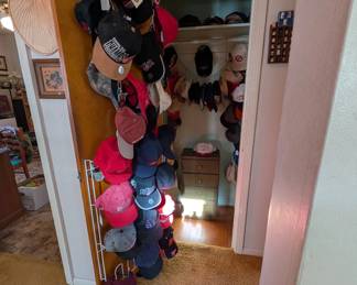 Loads of baseball hats! Many with tags