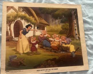 Lot 182: Snow White Last Called A Dinner 1947 New York Graphic Society Print