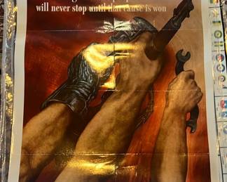 Lot 140: Ww2 Poster, Us Government Strong In The Faith Of The Lord