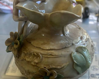 Lot 23: Royal Dux Porcelain Creamer With Nymph Handle