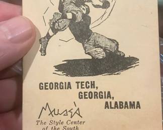 Lot 112: Georgia Tech, Georgia And Alabama Official Football Schedules 1946
