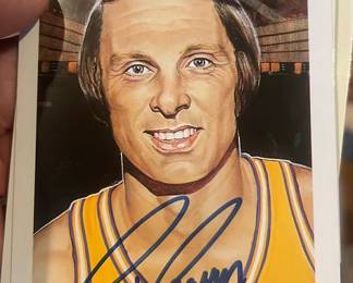Lot 85: 3 Autographed Basketball Cards Rick Barry, Harry Gallatin, Stan Watts