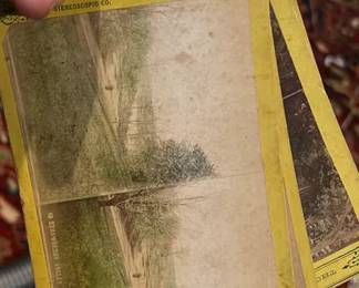 Lot 77: Set  Of Four Early Oversized Stereo Cards, United States Scenes