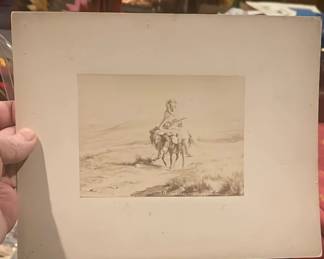 Lot 107: Cabinet Phot Of French Painting Arab Going To The Market