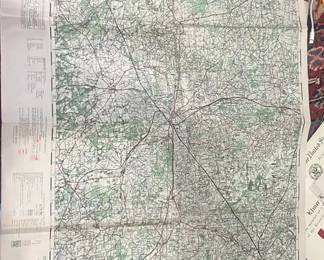 Lot 173: WWII Map Us Army And Invasion Into Germany