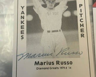 Lot 41: Marius Russo NY Yankees 1979 Diamonds Greats Baseball Card