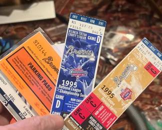 Lot 91: Vintage Atlanta Braves Tickets From 1990S