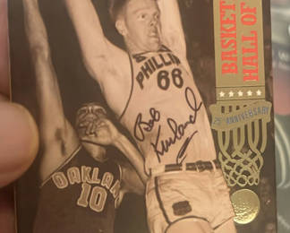 Lot 36: Bob Kurland NBA HOF Center Basketball Autographed Card