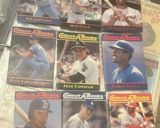 Lot 1: 9 1990 Collect-A-Books Baseball Hank Aaron Others
