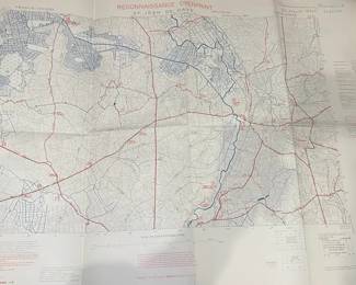 Lot 170: Critical D-day Reconnaissance Overprint Map St. Jen De Daye￼