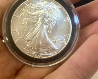 Lot 179: 1986 US Walking, Liberty, Silver Dollar Brilliantly In Circulated